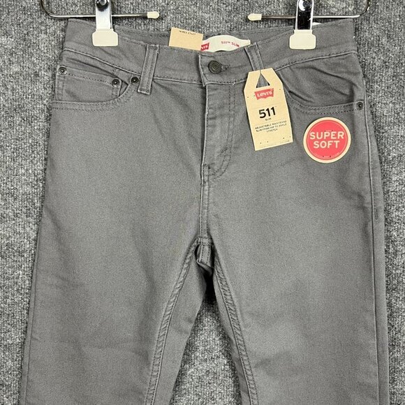 NWT Levi's 511 Slim Fit Super Soft Stretch Jeans Grey Women’s Size 14 Reg 27X27 - Picture 3 of 8